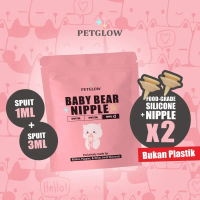 Baby Bear Miracle Nipple by Petglow Bukan Plastik Botol Dot Kucing 1ml dan 3ml Nipple Kitten Dot Ana