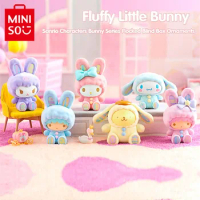 Genuine MINISO Sanrio Character Rabbit Shape Surface Flocking Blind Box Ornament Collection Model Figure Toy Children's Gift