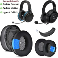 夏季冰感凝膠耳套適用奧蒂茲AUDEZE Penrose/Mobius莫比烏斯頭戴式游戲耳機頭梁墊耳墊耳罩HyperX夜鷹S