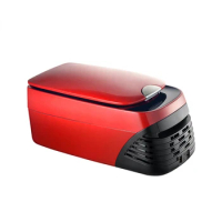 Colku Brand 8L Mini Size Car Refrigerator With Freezing And Heating Function Red Color Dc 12v Car Portable Fridge Freezer