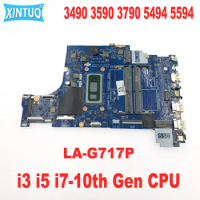 FDI50 LA-G717P with I3 I5 I7-10th Gen CPU motherboard for Dell Inspiron 3490 3590 3790 5494 5594 laptop motherboard DDR4 Tested