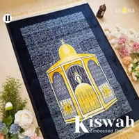 Hampers Sajadah Kiswah Embossed Kemas Box Premium + Tasbih Digital + Hangtag Souvenir Lebaran Umrah