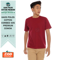 Kaos Polos Cotton Combed 30s Premium Cowok - Baju Kaos Oblong Polos Cotton Combed 30s Basic Solid Po