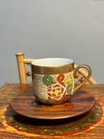 日本中古回流老九谷聯名雙款特別版百花不落地馬克杯咖啡杯茶杯