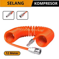 Selang Kompressor Spiral 12M Selang Angin Recoil PE Air hose Gulungan Selang Angin Kompresor