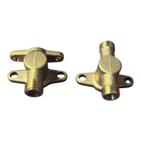 TU26 Discharge Metal Dudukan Drat Selang Pompa Semprot Hama 2tak 4tak Kiri Kanan Bahan Kuningan Asli
