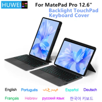 HUWEI Magic Keyboard Case For Huawei MatePad Pro 12.6 inch 2021 2022 WGR-W09 W19 Tablet Smart Cover Spnaish Arabic Portuguese