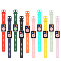 Silicone Watch Strap For Huawei Watch Fit Original Smart Watch Tonal Buckle Bracelet Wristband For Huawei Fit Watch Strap correa