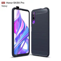 Soft Silicone Case For Honor 9X Pro 9 Lite 8X 8A 8C 7X 7A 7C Carbon Fiber Cover For Honor 10 lite 10i Rugged Case