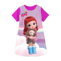 Pakaian Baju Dress Anak 3D Rainbow Ruby Dress Anak Perempuan Premium 1-12 Tahun