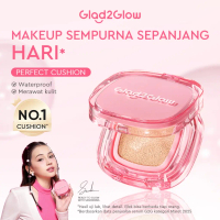 Glad2Glow Perfect Cover Cushion Foundation Waterproof Make Up Setting Concealer BB Cream Tahan Lama 