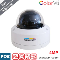 Hikvision POE IP Camera Dome CMOS 4MP Colorful Image Day/Night Security CCTV Waterproof Video Surveillance DS-2CD1147G2-LUF