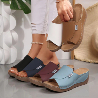 Sandal Kaki Peep, Baji Satu Tali, Tapak Tebal, Kaki Terbuka, Sandal Selipar Luar, Untuk Wanita dan L