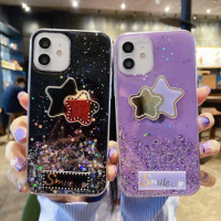 Silicone Phone Case Quicksand For Vivo Y78 5G Y36 4G S16E V27 Shining Star Cover Shockproof Soft Shell For V25E Y22S Y10 Y15S