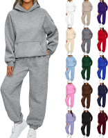 Sweatsuits Women 2 Piece Outfit Fleece Oversized Hoodie Joggers Sweatpants Track Suits Matching Loun