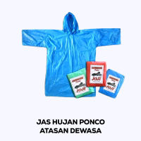Jas Hujan Ponco Dewasa Plastik Tebal Joji Hijau