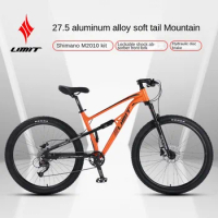 LIMIT 27.5-inch MTB Full Suspension Downhill Bike Hydraulic Disc Brake soft tail Mountain Bike 9-speed Cross Country Bicycle