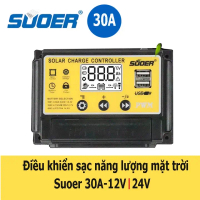 Bộ Điều khiển sạc pin năng lượng mặt trời PWM Suoer 30A 12v 24v ST-S1230 BH