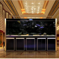 Large Ecological Fish Tank Aquarium Living Room Bottom Filter Change Water Super White Glass Dragon Fish Tank 1.5 M