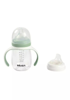 Beaba Beaba 2-in-1 Bottle to Sippy Learning Cup 210ml - Sage Green