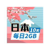【飛速移動】日本10天｜每日2GB 高速流量吃到飽(旅遊上網卡 日本 網卡 日本網路 日本網卡)