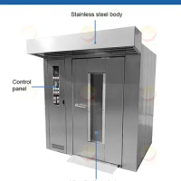 2023 Hot Sale Commercial Gas Electric Vertical Bakery Oven Rotary Bread Baking,bakery Rotary Ovens 16 32 64 Trays