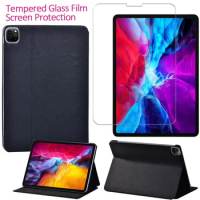 For Apple IPad Pro 9.7'' 10.5''/IPad Pro 11'' 2018 2020 Tablet Stand Cover Case + Tempered Glass Protective Film + Pen