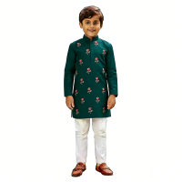 Boys' Traditional Kurta Set! |               Long Sleeve & Straight Cut |               Fresh Prints