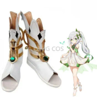 Genshin Impact Nahida Cosplay Shoes Anime Chinese Style Halloween for Women Game Role Playing Props