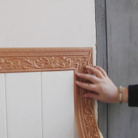 【Wall stickers】 1PC10m×8cm 3D Wall Trim Line Skirting Border Self Adhesive Waterproof Baseboard Wall