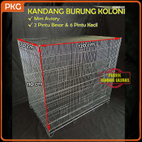 Kandang Burung Galvanis Mini Aviary 120x70x110 | Sangkar Aviari Kotak Besi Jumbo Rakit Minimalis