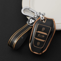 เคส TPU สำหรับรีโมทคอนโทรลรถยนต์ เคสพวงกุญแจแบบพลิกได้สำหรับเปอโยต์ 308 408 508 2008 3008 4008 5008 