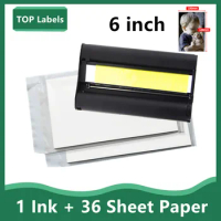 6" Color Ink and Paper Set Compatible for Canon Selphy Photo Printer CP1200 CP1300 CP910 CP900 KP 108IN KP-36IN KP-108IN KP-36IN