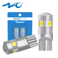 NAO 2x w5w led bulb t10 led 12V auto interior lights led t10 w5w car signal lamp 1.6W 3030 Chips clearance reading reverse bulbs