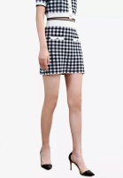Urban Revivo Checkered Knitted Skirt