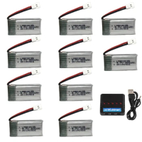 3.7V 400mAh 802035 Lipo Battery and 4in1 Battery charger box set for H107 H31 KY101 E33C E33 U816A V252 H6C RC Quadcopter Drone