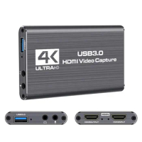 High Quality 4K HDMI Video Capture Card HDMI To USB 3.0 Record Audio Video Capture Card Box 4K 60fps