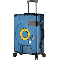 Universal Wheel Suitcases on Wheels Aluminum Frame Super Silent Password Rolling Luggage Trolley Case 20/22/24/28 Inch