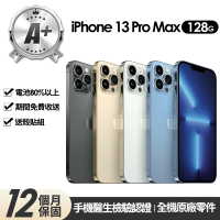 【Apple】A+級福利品 iPhone 13 Pro Max 128G 6.7吋(贈玻璃貼+保護殼+90%電池)