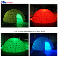 Event activity led inflatable camping igloo tent outdoot lighting inflatable dome house with air pump
