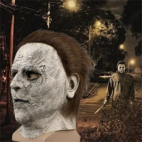 Top Grade 100% Latex Horror Movie Halloween Michael Myers Mask Adult Party Masquerade Cosplay Myers Masks Full Head Mask Toys
