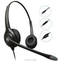 RJ9 plug headphone Anti-NoiseTelephone headset call center headset QD cord Volume +Mute or 3.5mm plug,or 2.5mm plug headset