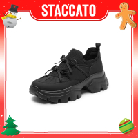 Staccato X-WOMEN Women's Retro Sneakers รองเท้าผ้าใบผู้หญิง พื้นหนา เพิ่มความสูง ECE83