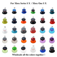 100PCS Thumbstick Grip For Xbox One Series S / X Controller 3D Analog Cap For Xbox One Elite Joysticks Cap Cover Solid Buttons