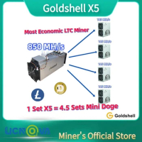 Free Shipping DOGE LTC Miner Goldshell X5 850M ASIC Miner Goldshell Factory Refurbished Machine