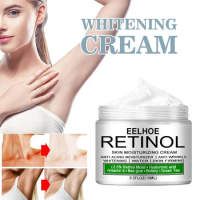 [Ready Stock] EELHOE RETINOL Whitening Cream Bleaching Face Body Lightening Cream Underarm Armpit Legs Knees 50ml