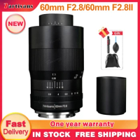 7artisans 60mm F2.8 Mark II APS-C Macro Lens For Sony E ZVE10 Nikon Z Z6II Fuji XF Canon EF-M M50 Canon RF R6 M4/3 Leica T TL SL