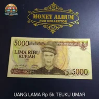 Uang Kertas Lama Kuno Rp 5000 1986 Teuku Umar