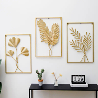 Eyre Dinding Besi Sofa Ruang Tamu Kreatif Modern Latar Belakang Dinding Hiasan Dinding Bunga Dan Hia