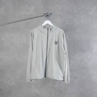 Hoodie LIFEWORK RADOG PATCH TEXT BACK BLACK LIGHT GREY ZIP TRACK HOODIE 100% ORIGINAL M